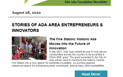 Newsletter 08.28.2022: Economic Development News for the Ada Area