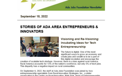 Newsletter 09.18.2022: Economic Development News for the Ada Area