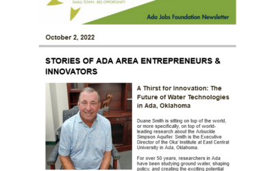 Newsletter 10.02.2022: Economic Development News for the Ada Area