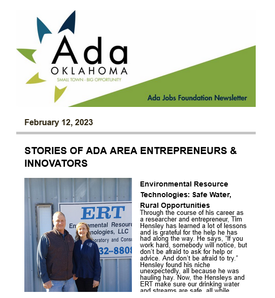 Newsletter 02.12.2023: Economic Development News for the Ada Area