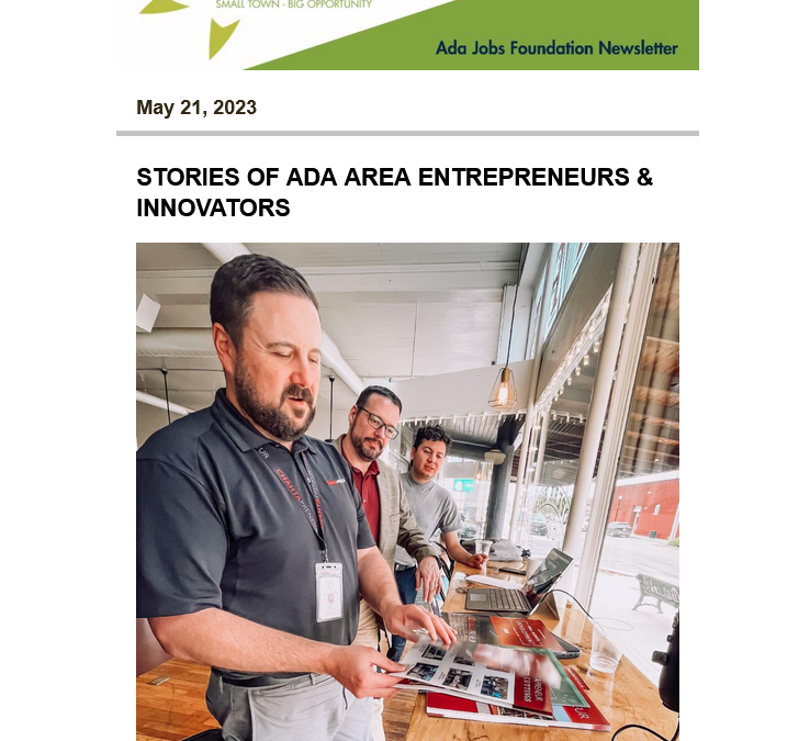 Newsletter 05.21.2023: Economic Development News for the Ada Area