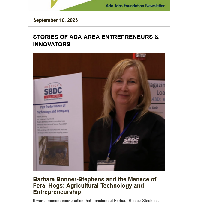 Newsletter 09.10.2023: Economic Development News for the Ada Area