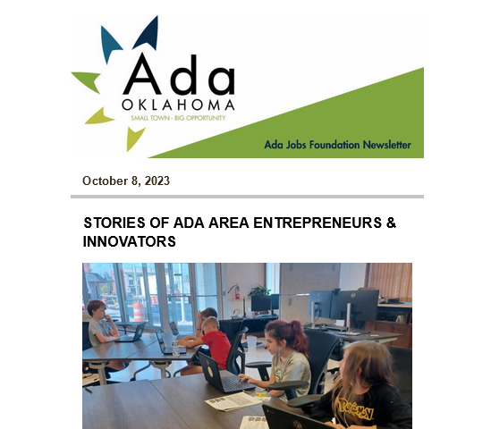 Newsletter 10.08.2023: Economic Development News for the Ada Area