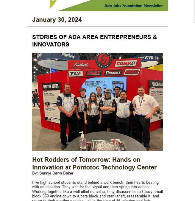Newsletter 01.30.2024: Economic Development News for the Ada Area