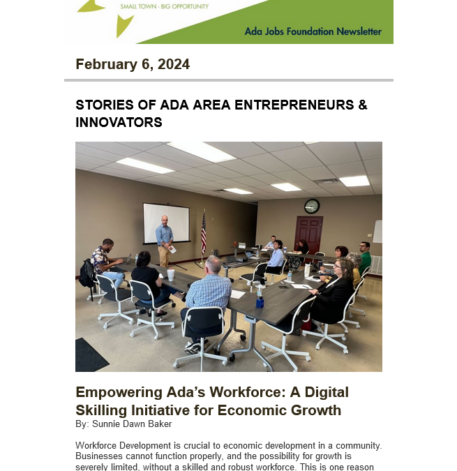 Newsletter 02.06.2024: Economic Development News for the Ada Area