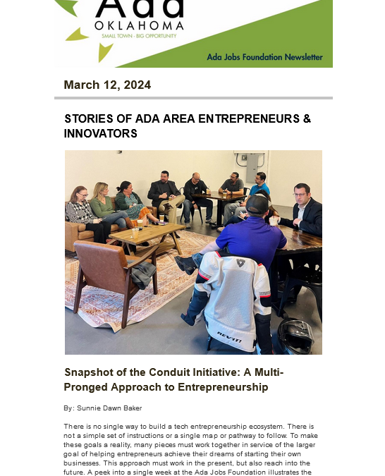 Newsletter 03.12.2024: Economic Development News for the Ada Area