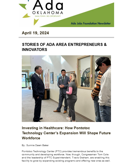 Newsletter 04.19.2024: Economic Development News for the Ada Area