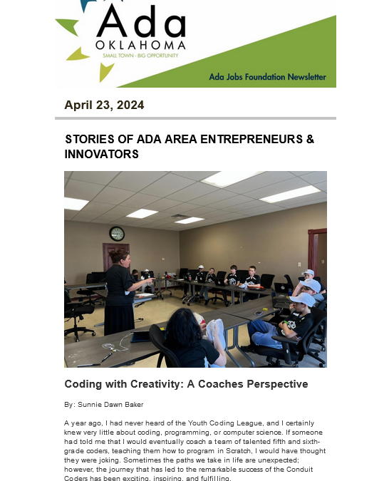 Newsletter 04.23.2024: Economic Development News for the Ada Area