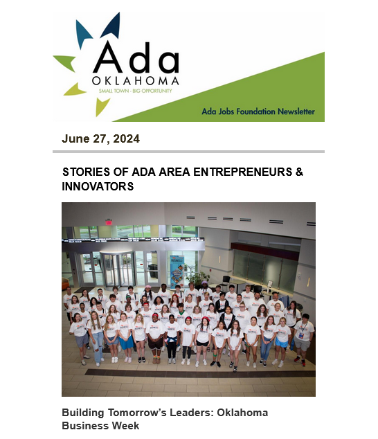 Newsletter 06.27.2024: Economic Development News for the Ada Area