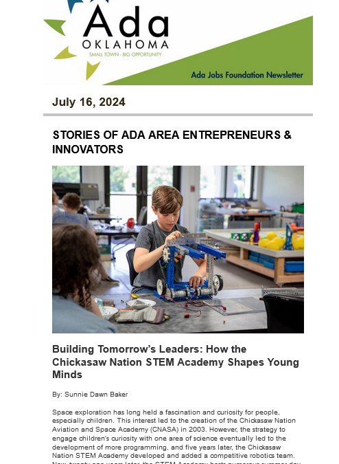 Newsletter 07.16.2024: Economic Development News for the Ada Area
